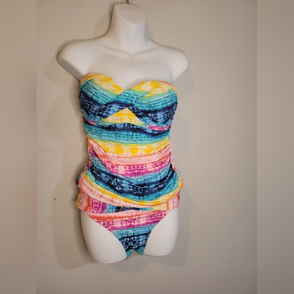 Colorful Tie-Dye Swimsuit